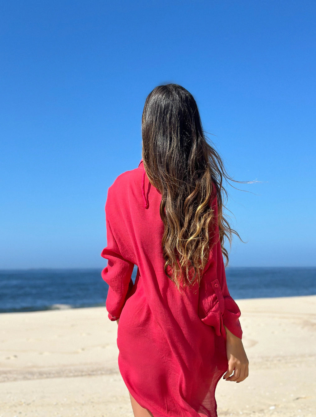 Soraya Beach Shirt | Marsala