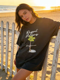 Women's Oversized T-Shirt - Royal Palms