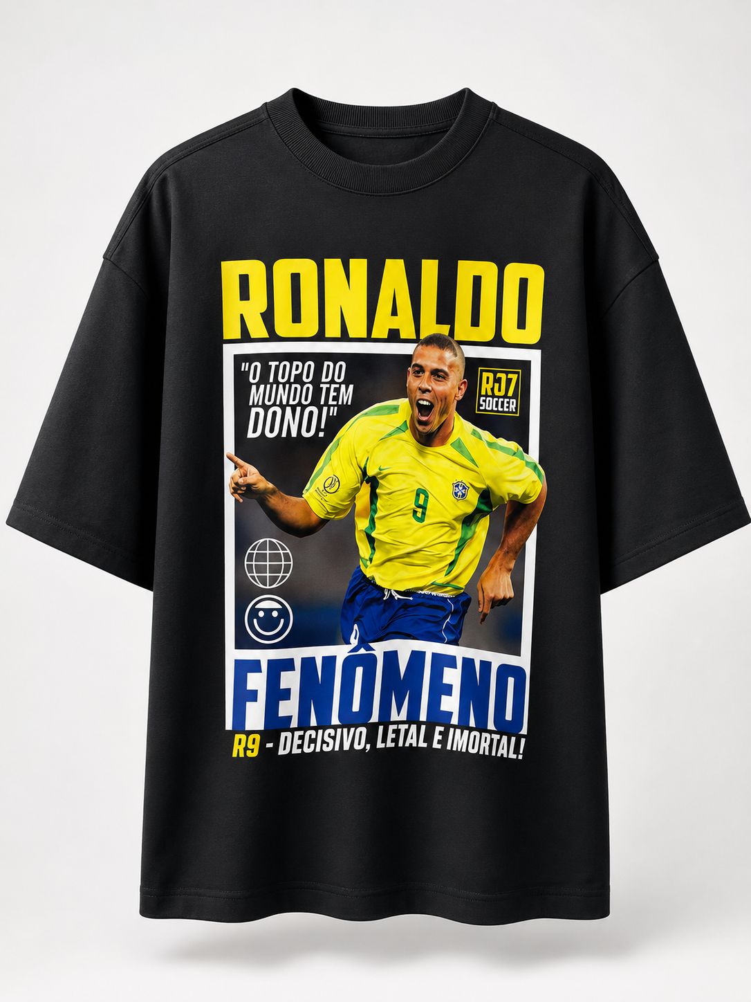 T-Shirt Masculina - RONALDO O topo do mundo tem dono