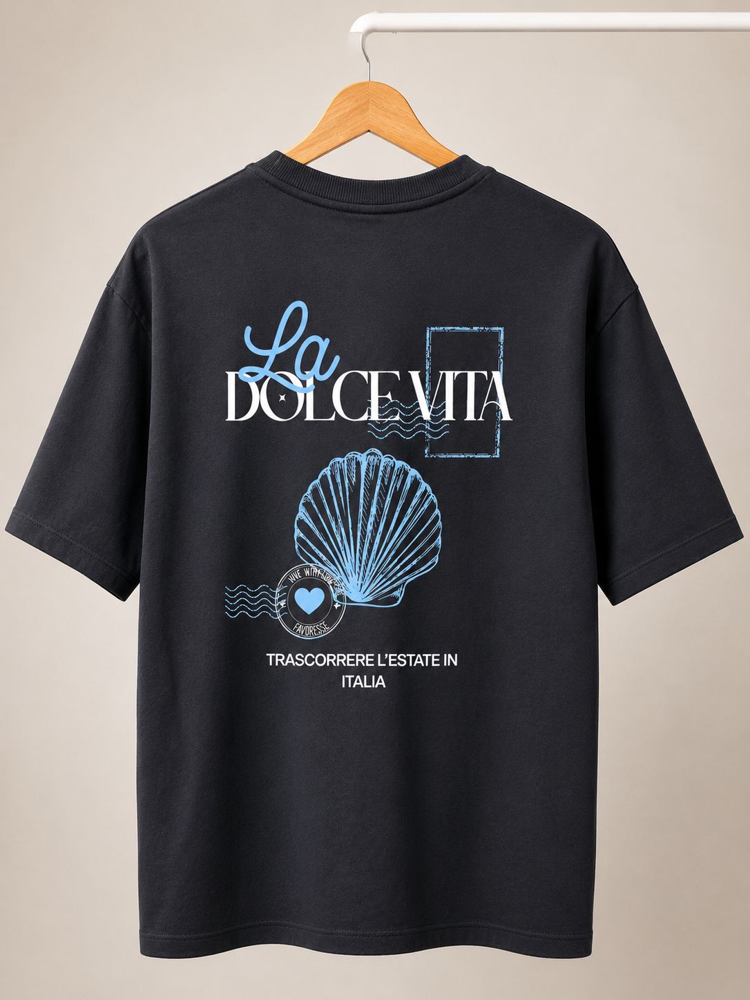 T-Shirt Feminina Oversized - La dolce vida